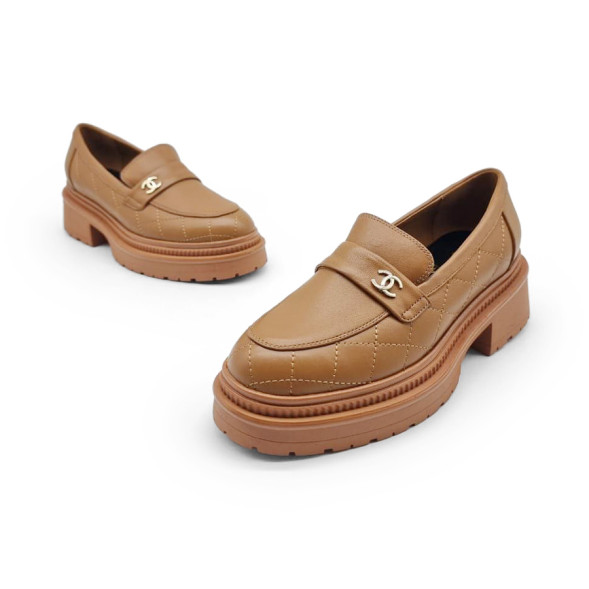 Женские лоферы Chanel Woman Loafers NP589 Brown