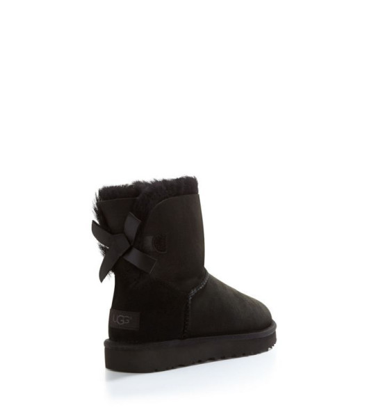 Женские мини угги с бантиками Mini Bailey Bow II Black
