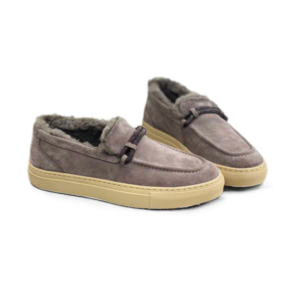 Унисекс зимние мокасины Brunello Cucinelli Winter Suede Dusk 