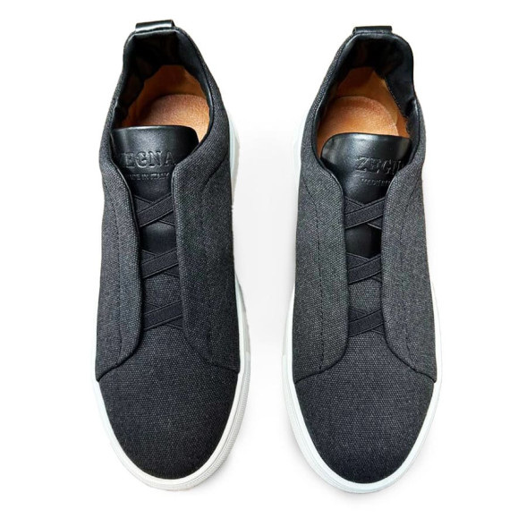 Мужские кроссовки Ermenegildo Zegna Man Textile Dark Grey