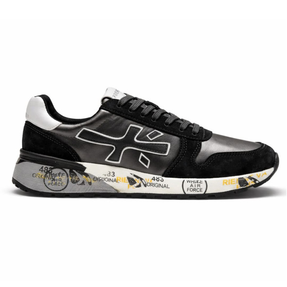 Мужские кроссовки Premiata 483 Leather/Suede Black