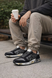 Premiata 483 Man Leather/Suede Black