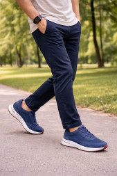 Loro Piana Textile Sneakers Blue