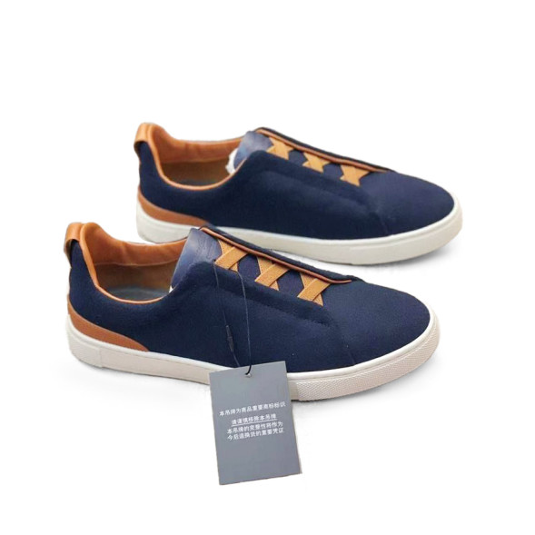 Мужские кроссовки Ermenegildo Zegna Man Textile Navy