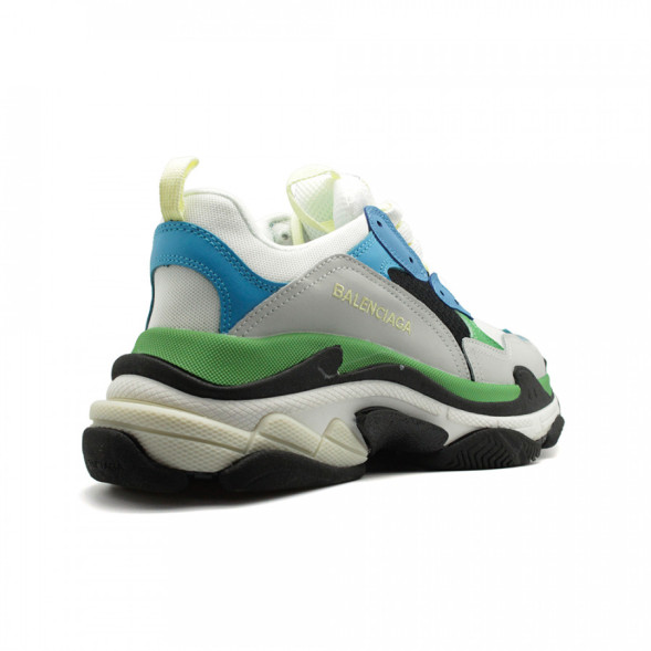 Женские кроссовки Balensiaga Triple S Blue-Grey-Green