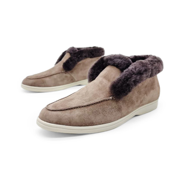 Унисекс зимние ботинки Loro Piana Low Winter Suede Brown