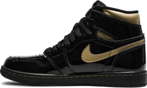 Унисекс кроссовки Nike Air Jordan 1 Retro High OG 'Black Metallic Gold'