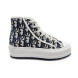 Женские кроссовки Dior Sneakers High Platform White/Black