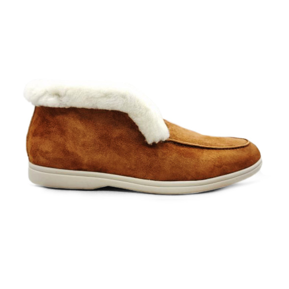 Унисекс зимние ботинки Loro Piana Low Winter Brown Suede