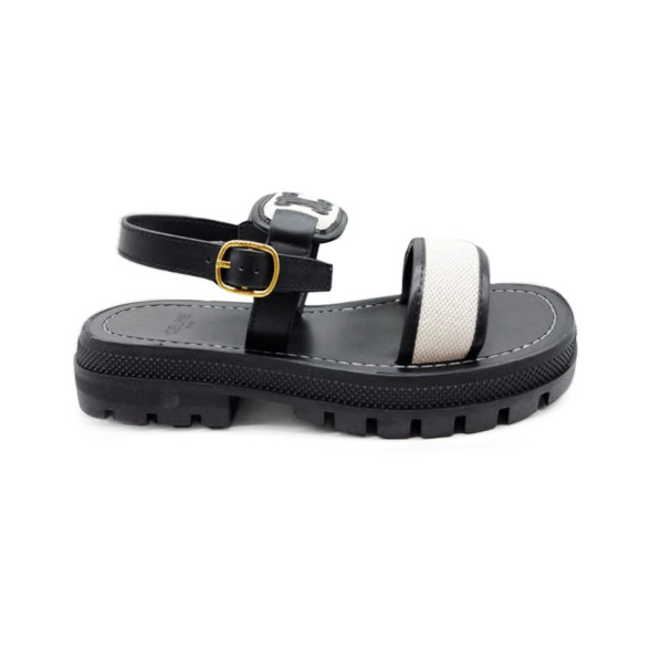 Женские босоножки Céline Sandals Leather Black/White