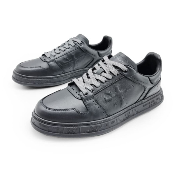 Мужские кроссовки Premiata Low Leather Full Grey