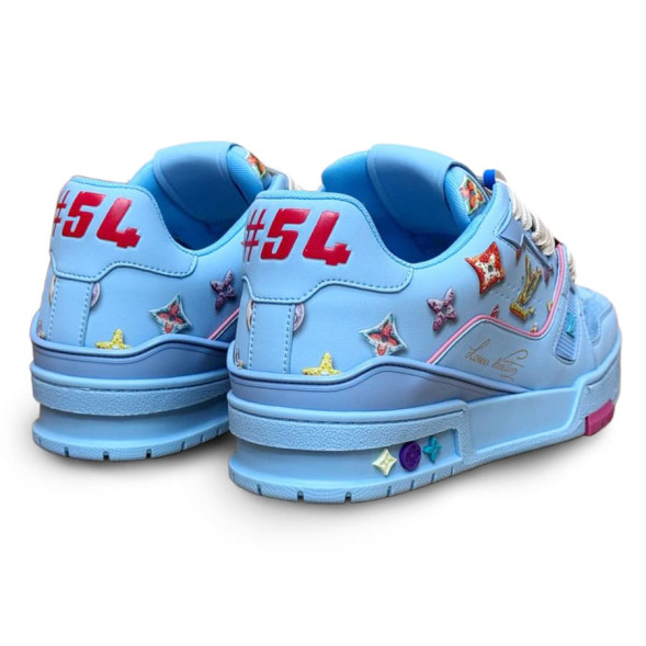Женские кроссовки Louis Vuitton 2021s LV Trainer Limited Blue