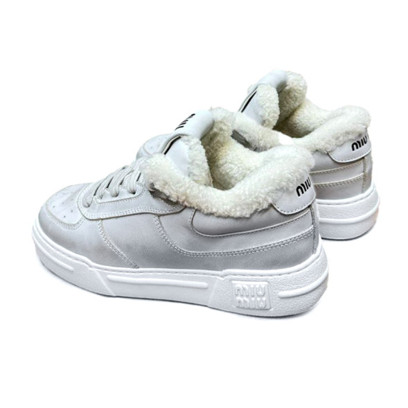 Женские зимние кроссовки Miu Miu Woman Winter White