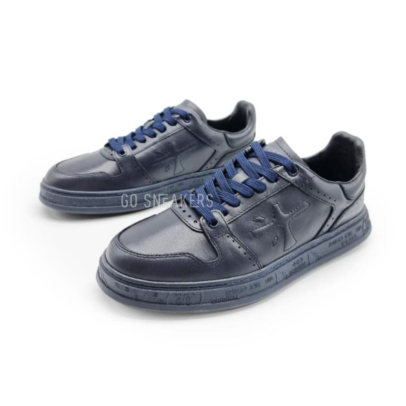 Мужские кроссовки Premiata Low Leather Full Navy