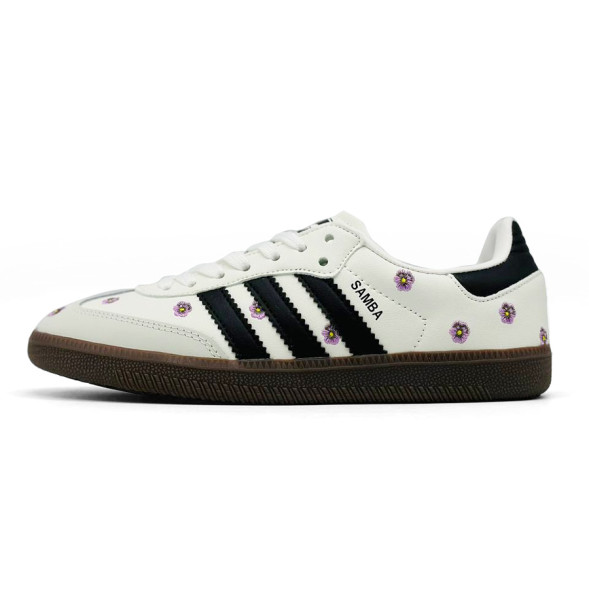 Женские кеды Adidas Originals Samba OG White Floral Embroidery
