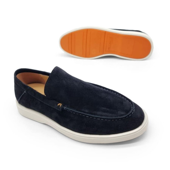 Мужские мокасины Santoni Man Moccasins Black