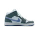 Унисекс кроссовки Nike Air Jordan 1 White/Dark Olive