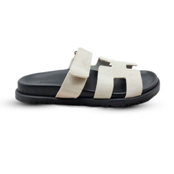 Hermes Flip-flops Suede Cream