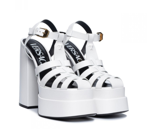 Женские босоножки Versace La Medusa White