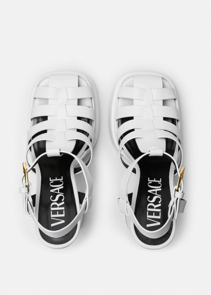 Женские босоножки Versace La Medusa White