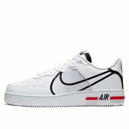 Nike Air Force 1 React White Black Red