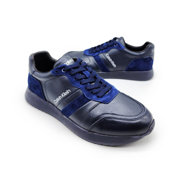 Унисекс кроссовки Calvin Klein Leather Suede Black/Navy