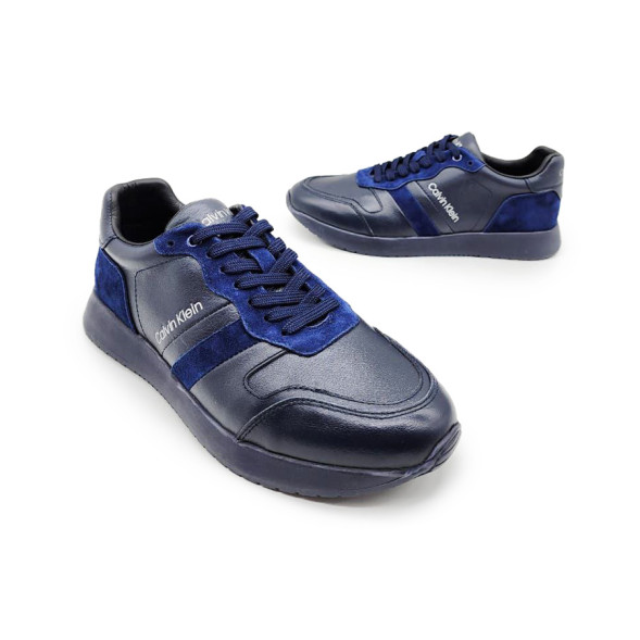 Унисекс кроссовки Calvin Klein Leather Suede Black/Navy