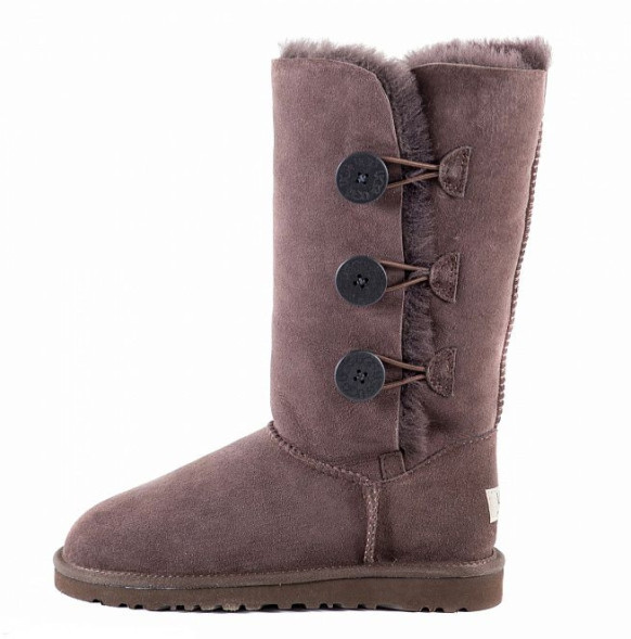 Женские высокие угги с пуговицами Tall Bailey Button Triplet II Chocolate