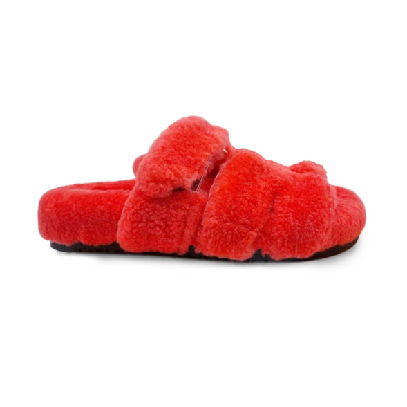 Женские сандалии Hermes Flip-flops Wool Red