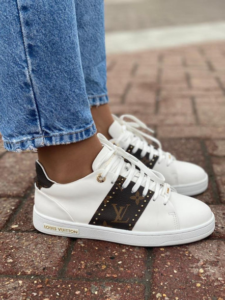 Женские кеды Louis Vuitton Frontrow White/Brown