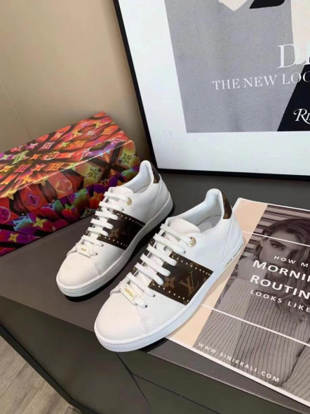 Женские кеды Louis Vuitton Frontrow White/Brown