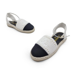 Chanel Flats Textile White