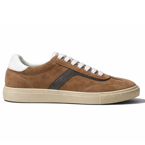 Женские кеды Brunello Cucinelli Classic Suede Brown