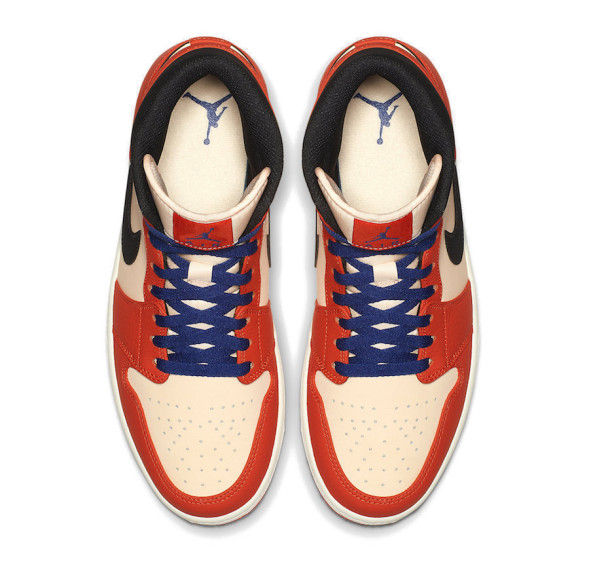 Унисекс кроссовки Nike Air Jordan 1 Mid Team Orange Black