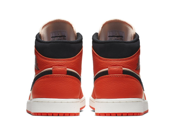 Унисекс кроссовки Nike Air Jordan 1 Mid Team Orange Black