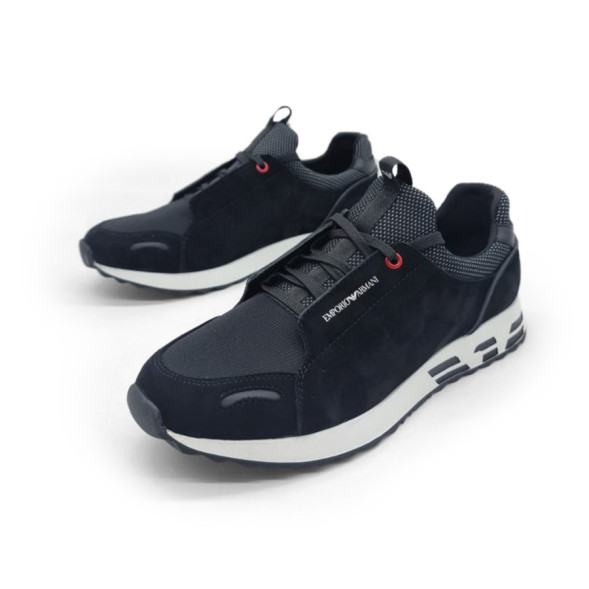 Мужские кроссовки Armani Suede Black