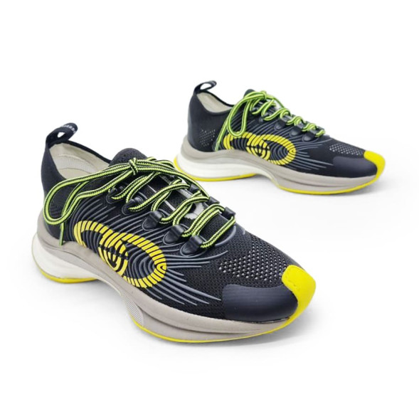 Женские кроссовки Gucci Run Sneaker Black/Yellow