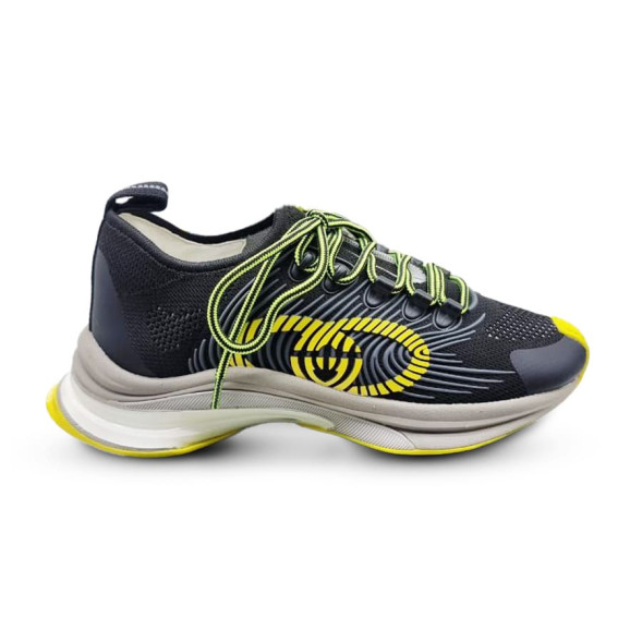 Женские кроссовки Gucci Run Sneaker Black/Yellow
