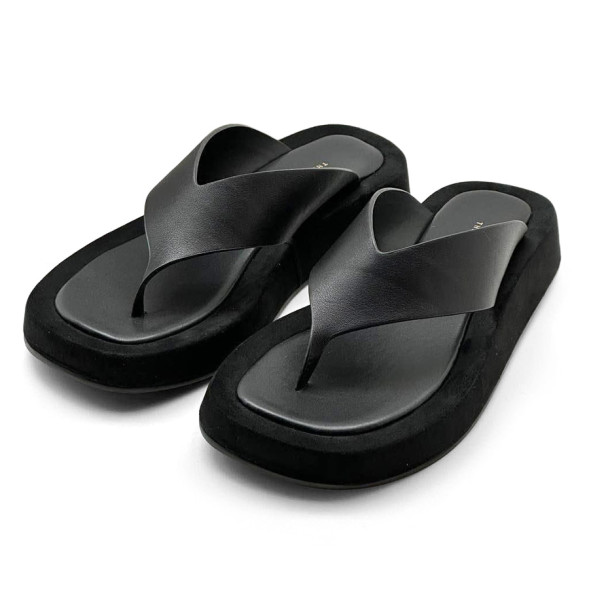 Женские шлепанцы The Row Ginza Black