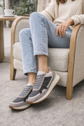 Brunello Cucinelli Suede Sneakers White/Grey