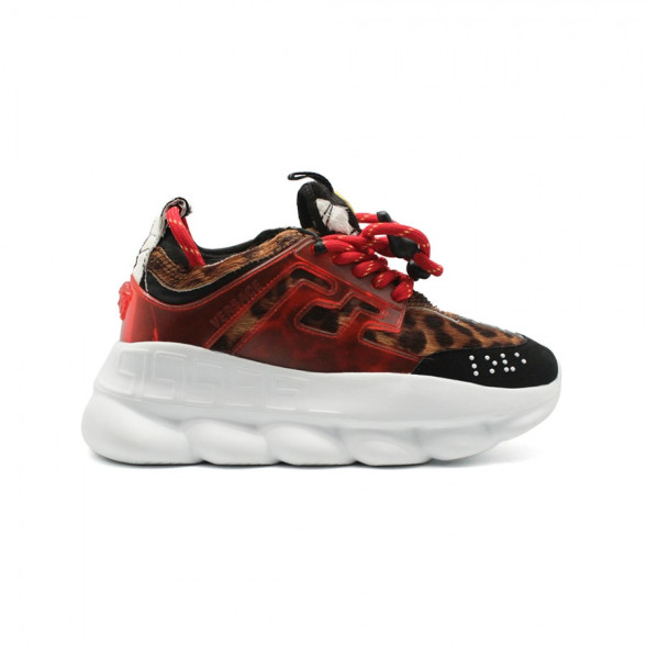 Мужские кроссовки Versace Chain Reaction Leopard Printed