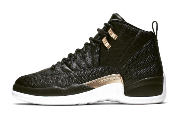 Унисекс кроссовки Nike Air Jordan 12 Retro Black Metallic Gold White