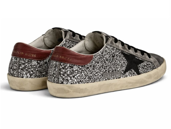 Женские кеды Golden Goose Super-Star Glitter Grey