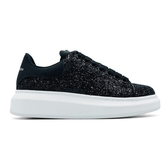 Женские кроссовки Alexander McQueen Black Sparkles