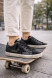 Женские кеды Golden Goose Super-Star In Black Nappa With Black Star And Glitter Heel Tab