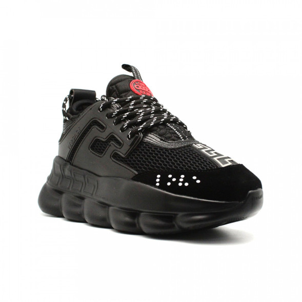 Мужские кроссовки Versace Chain Reaction Total Black