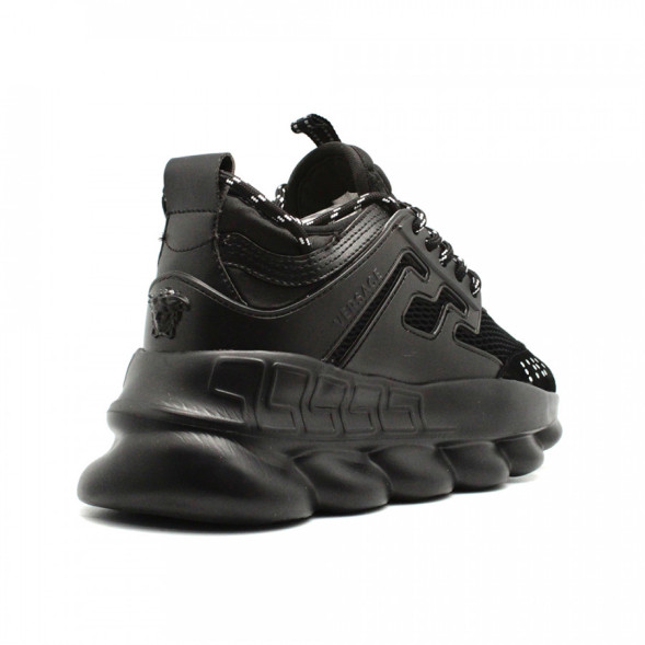 Мужские кроссовки Versace Chain Reaction Total Black
