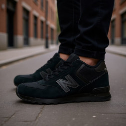 New Balance 574 Winter Black Suede