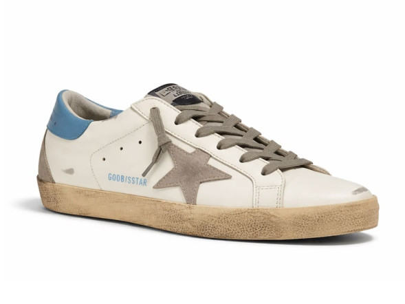 Женские кеды Golden Goose Super-Star Sky Blue Heel Tab