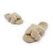 Женские сандалии Hermes Flip-flops Wool Beige